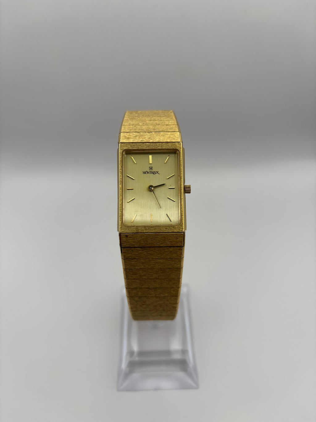 Montre Montreux – Plaqué or – Style Art Déco / Gangster