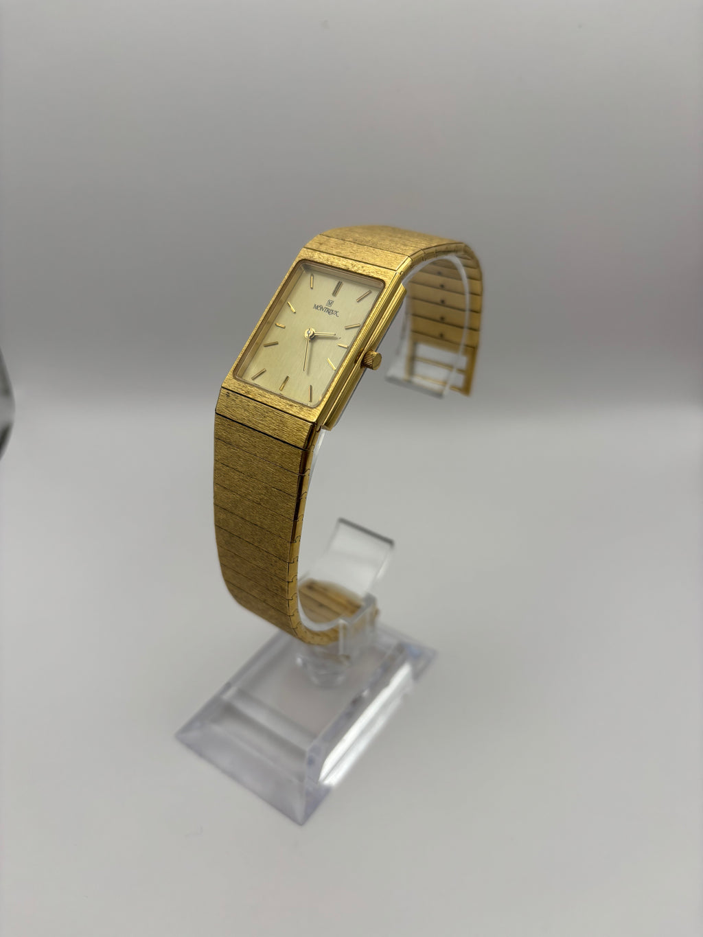 Montre Montreux – Plaqué or – Style Art Déco / Gangster