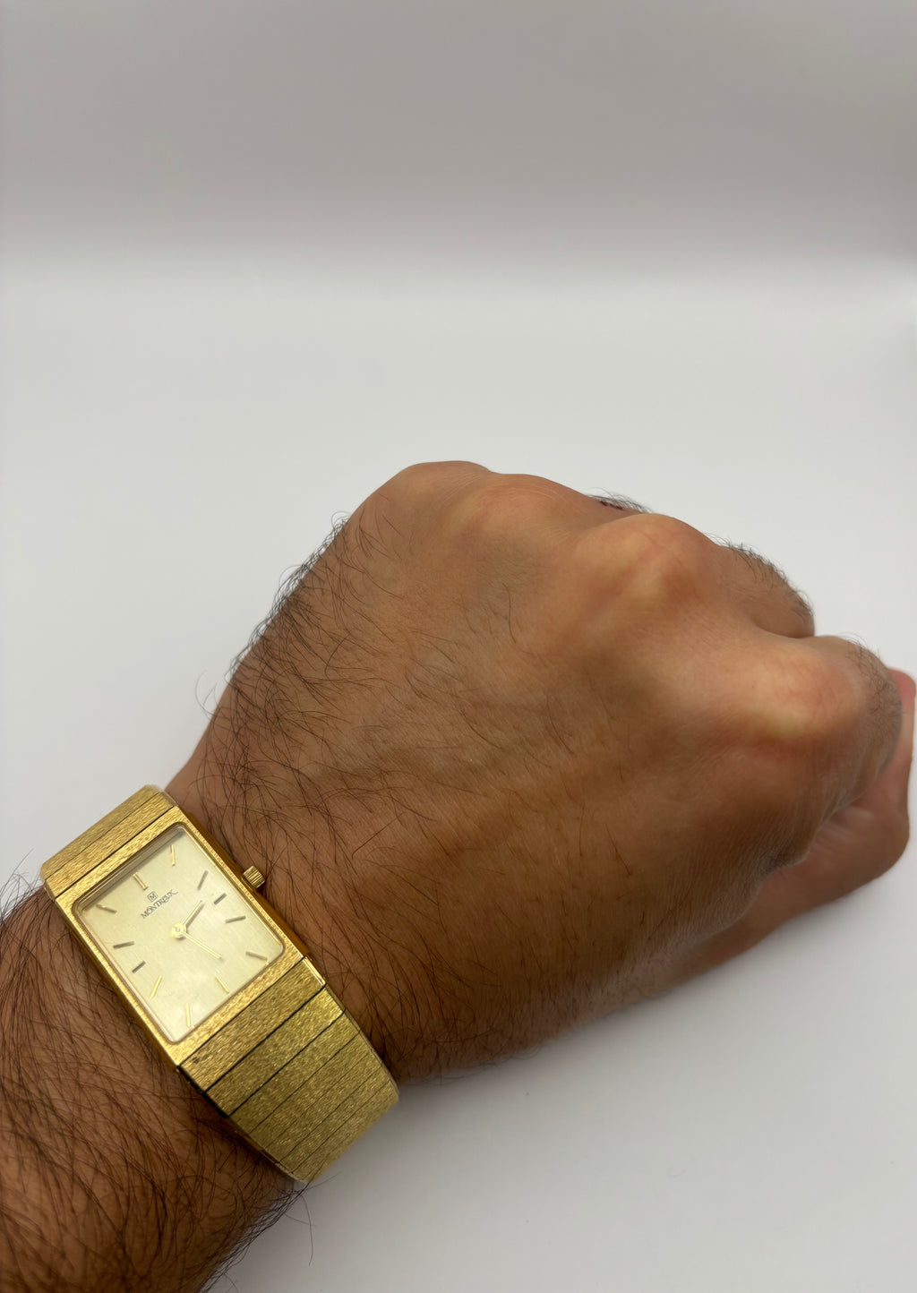 Montre Montreux – Plaqué or – Style Art Déco / Gangster