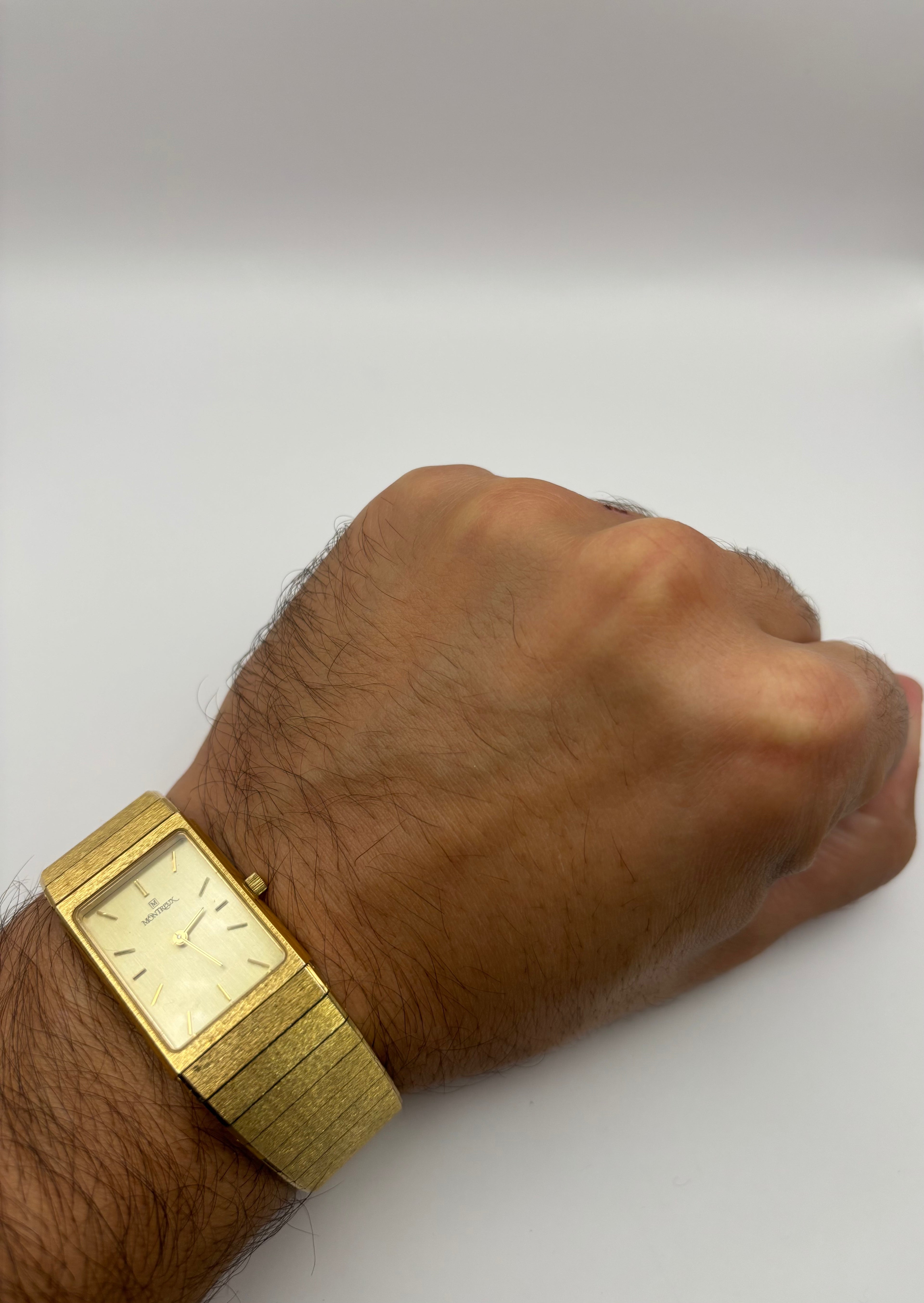 Montre Montreux – Plaqué or – Style Art Déco / Gangster